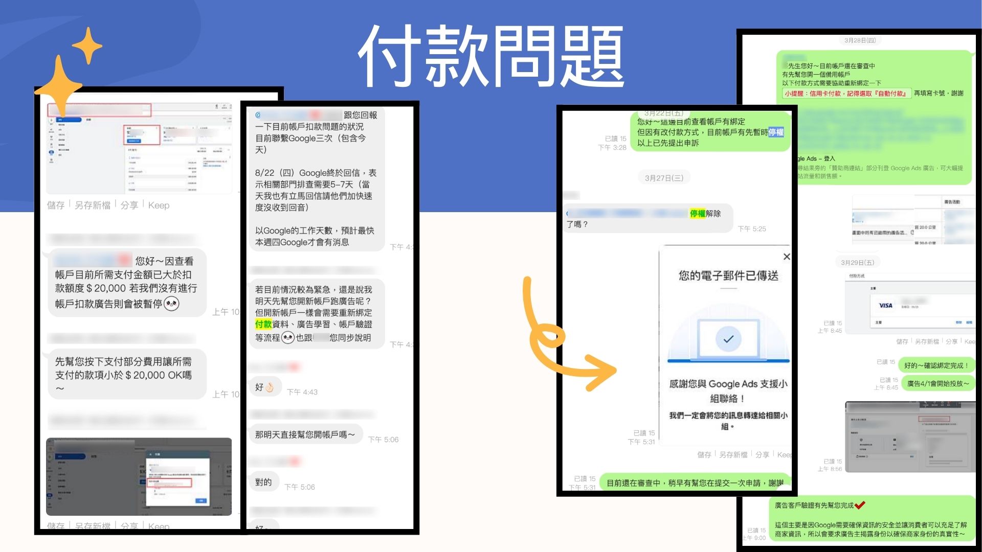 Google廣告帳戶被停權的實例1